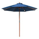TheDisplayOutlet Patio Umbrella Wooden 9ft 8-Rib, Navy Image