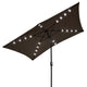TheDisplayOutlet Rectangular Solar Patio Umbrella Light Bulb Tilt 10x6.5ft 6-Rib, Brown Image
