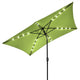 Rectangular Solar Patio Umbrella Light Bulb Tilt 10x6.5ft 6-Rib