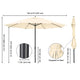TheDisplayOutlet Patio Umbrella Metal 13ft 8-Rib Image
