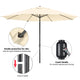 TheDisplayOutlet Patio Umbrella Metal 13ft 8-Rib Image