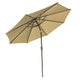 Patio Umbrella Tilt Metal 200 gsm Canopy 9ft 8-Rib
