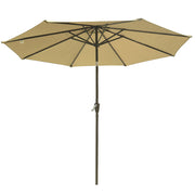 Patio Umbrella Tilt Metal 200 gsm Canopy 9ft 8-Rib