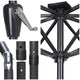 Solar Patio Umbrella with Light Tube Tilt Metal 9ft 8-Rib