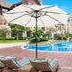 TheDisplayOutlet Solar Patio Umbrella with Light Tubes Tilt Metal 9ft 8-Rib Image