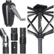 TheDisplayOutlet Solar Patio Umbrella with Light Tubes Tilt Metal 10ft 8-Rib Image