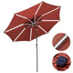 TheDisplayOutlet Solar Patio Umbrella with Light Tubes Tilt Metal 10ft 8-Rib, Terra Image