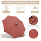TheDisplayOutlet Solar Patio Umbrella with Light Tubes Tilt Metal 10ft 8-Rib Image