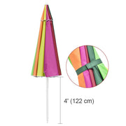 Beach Umbrella w/ Sand Anchor 8ft Tilt 12-Rib