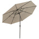 TheDisplayOutlet Patio Umbrella Tilt 3-Tiered 11ft 8-Rib, Khaki Image