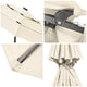 TheDisplayOutlet Solar Patio Umbrella w/ Light Bulbs Tilt 3-Tiered 9ft 8-Rib Image