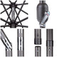 TheDisplayOutlet Solar Patio Umbrella w/ Light Bulbs Tilt 3-Tiered 10ft 8-Rib Image