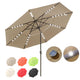TheDisplayOutlet Solar Patio Umbrella w/ Light Bulbs Tilt 3-Tiered 11ft 8-Rib Image