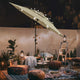 TheDisplayOutlet Solar Patio Umbrella w/ Light Bulbs Tilt 3-Tiered 11ft 8-Rib Image