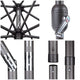 TheDisplayOutlet Solar Patio Umbrella w/ Light Bulbs Tilt 3-Tiered 11ft 8-Rib Image