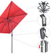 TheDisplayOutlet Square Solar Patio Umbrella w/ Light Bulbs Tilt 10ft 8-Rib Image