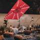 TheDisplayOutlet Square Solar Patio Umbrella w/ Light Bulbs Tilt 10ft 8-Rib Image