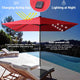 TheDisplayOutlet Square Solar Patio Umbrella w/ Light Bulbs Tilt 10ft 8-Rib Image