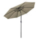 TheDisplayOutlet Patio Umbrella Tilt 10ft 8-Rib 220 gsm Canopy UV50+, Khaki Image