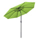 TheDisplayOutlet Patio Umbrella Tilt 10ft 8-Rib 220 gsm Canopy UV50+, Green Glow Image