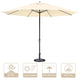 TheDisplayOutlet 13ft Outdoor Table Umbrella with Concrete Umbrella Base Image
