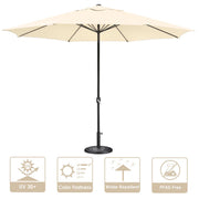 13ft Outdoor Table Umbrella with Concrete Umbrella Base