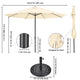 TheDisplayOutlet 13ft Outdoor Table Umbrella with Concrete Umbrella Base Image