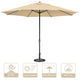 TheDisplayOutlet 13ft Outdoor Table Umbrella with Concrete Umbrella Base Image