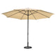 TheDisplayOutlet 13ft Outdoor Table Umbrella with Concrete Umbrella Base, Tan Image