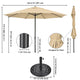 TheDisplayOutlet 13ft Outdoor Table Umbrella with Concrete Umbrella Base Image