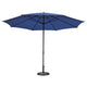 TheDisplayOutlet 13ft Outdoor Table Umbrella with Concrete Umbrella Base, Navy Image