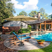 Patio Umbrella Tilt Metal 200 gsm Canopy 9ft 8-Rib