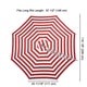 TheDisplayOutlet Patio Umbrella Canopy 10ft 8-Rib, Red White Image