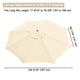 TheDisplayOutlet Patio Umbrella Canopy 13ft 8-Rib, Beige Image