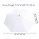 TheDisplayOutlet Patio Umbrella Canopy 13ft 8-Rib, White Image