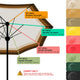 TheDisplayOutlet Patio Umbrella Canopy 8ft 8-Rib Image