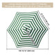 TheDisplayOutlet Patio Umbrella Canopy 9ft 6-Rib, Green White Image
