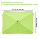 Rectangular Patio Umbrella Canopy 10x6.5ft 6-Rib