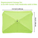 TheDisplayOutlet Rectangular Patio Umbrella Canopy 10x6.5ft 6-Rib Image
