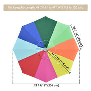 Patio Umbrella Canopy 8ft 8-Rib