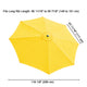 TheDisplayOutlet Patio Umbrella Canopy 10ft 8-Rib, Aspen Gold Image