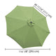 TheDisplayOutlet Patio Umbrella Canopy 10ft 8-Rib, Pepper Stem Image