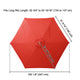 TheDisplayOutlet Patio Umbrella Canopy 9ft 6-Rib, Red Image