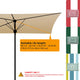 Rectangular Patio Umbrella Canopy 10x6.5ft 6-Rib
