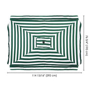 Rectangular Patio Umbrella Canopy 10x6.5ft 6-Rib