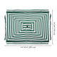 TheDisplayOutlet Rectangular Patio Umbrella Canopy 10x6.5ft 6-Rib, Green White Image