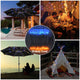 TheDisplayOutlet String Lights for Metal Patio Umbrella 9ft/10ft 8-Rib Image
