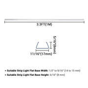 TheDisplayOutlet 5/16"x9/16" PVC U-Channels Mounting 3ft 5ct. (2700K Neon) Image