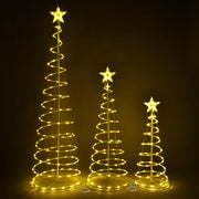 3ct Lighted Spiral Xmas Trees Battery Powered 6ft 4ft 3ft