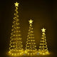 3ct Lighted Spiral Xmas Trees Battery Powered 6ft 4ft 3ft